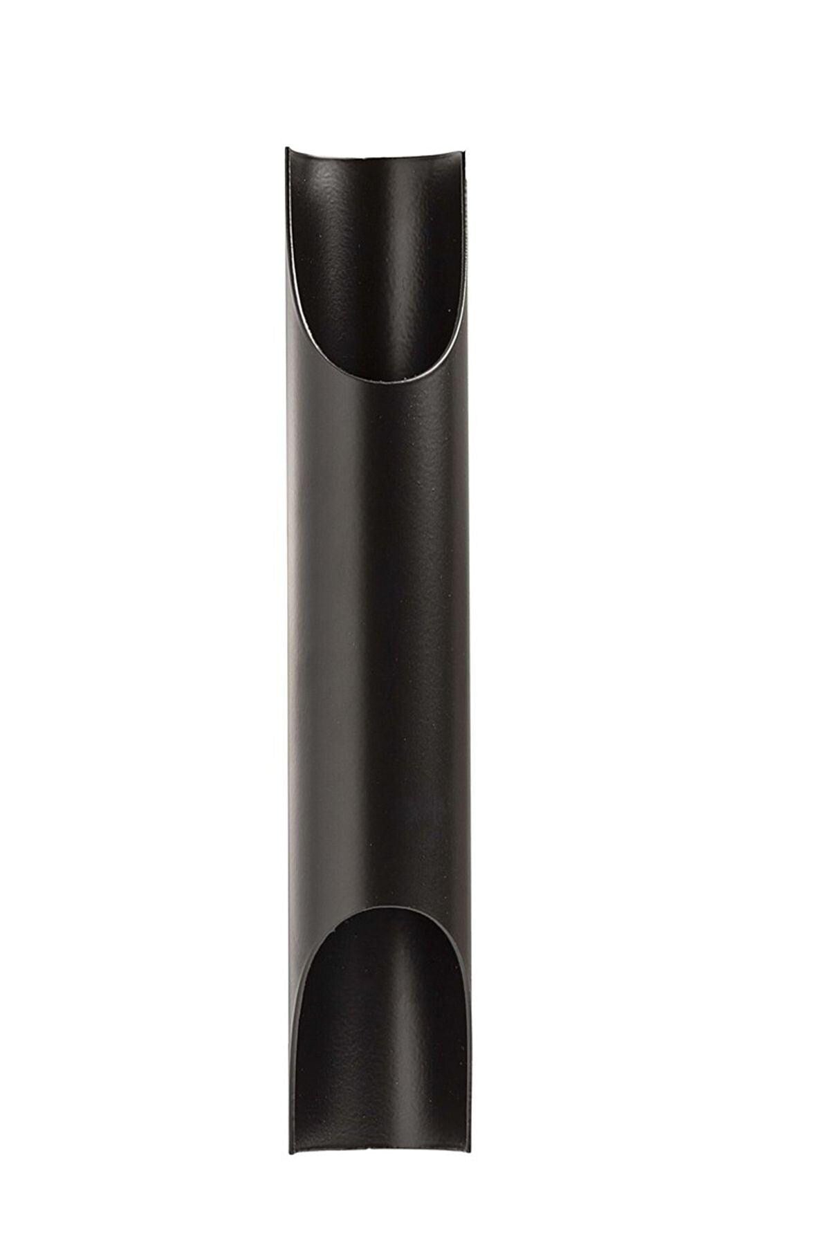 Cut Pipe Wall Lamp, Black, Metal