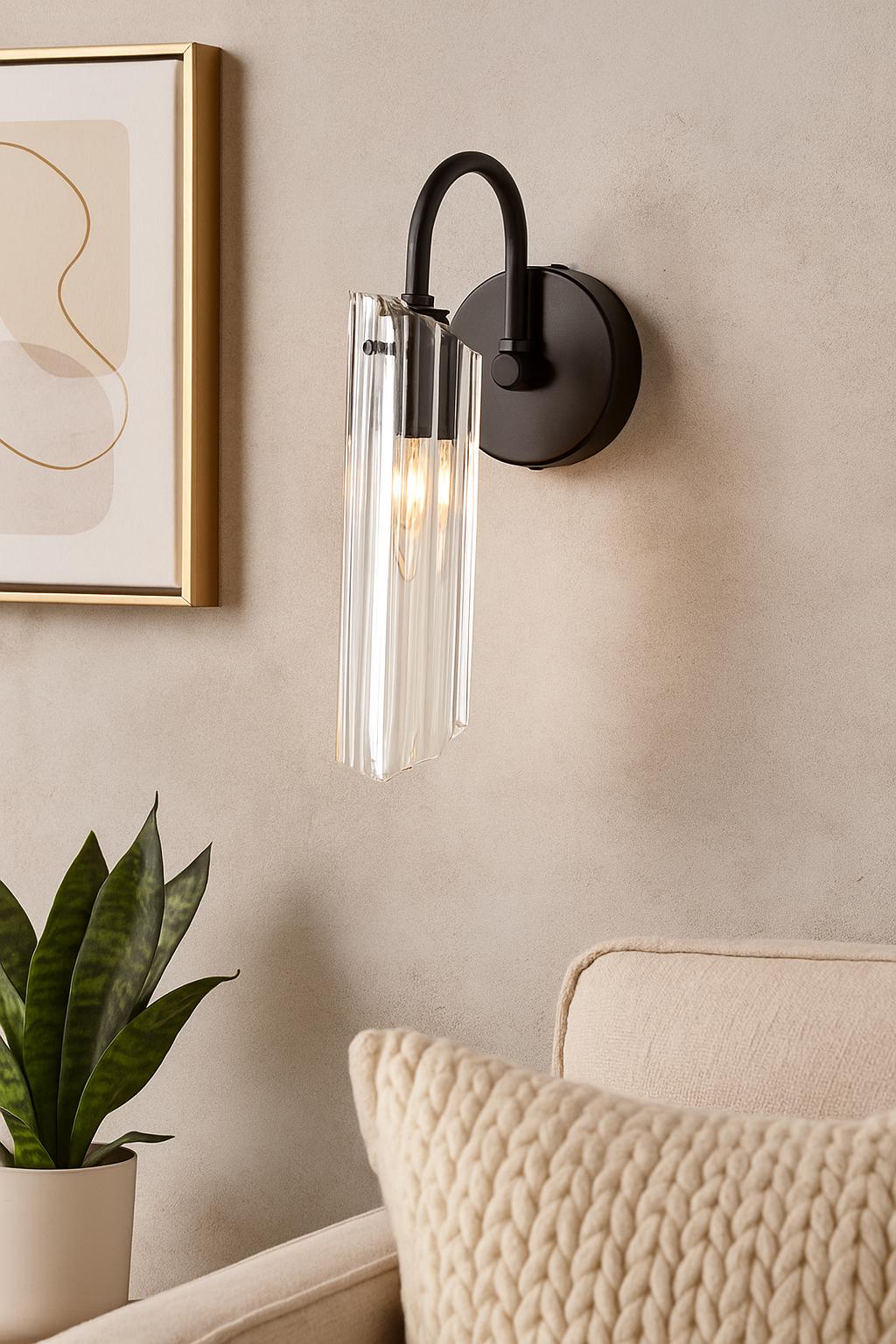 Modern Roman Glass Wall Sconce, Nordic Light Fixture, Bed Side Sconces, High Quality Retro Lighting for Bedroom, Bath, Entry, Living Room