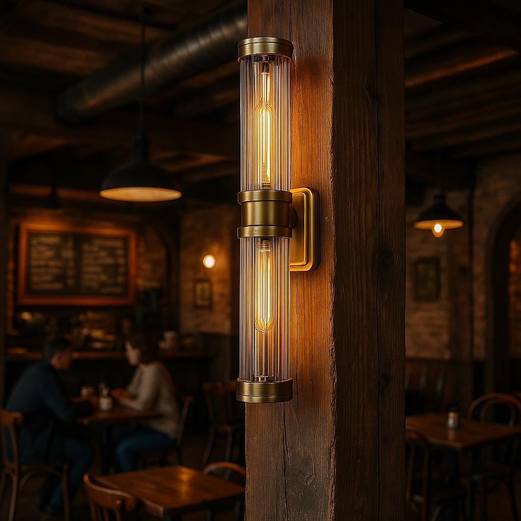 Up and Down Vertical Sconce Set of 2, Antique Bronze & Star Glass Lamp Pair, Dual Head Wall Mounted Lighting Fixtures, Luxury Decor