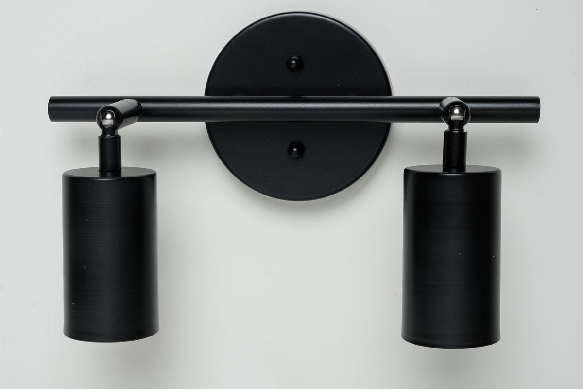 Eslitme Wall Sconce Black with 2 Spotlights GU10 Bulb Included