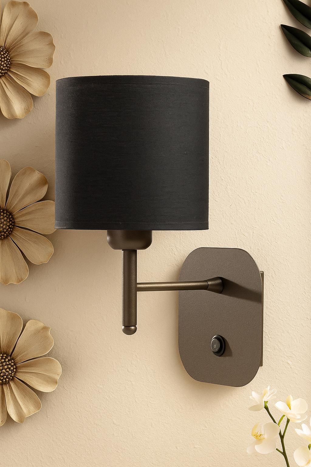 Sapphire Black Sconce Set of 2, Wall Lamp Pair with Shade, Living Room Light Fixtures, Modern Bedroom Bath Vanity Farmhouse Decor Lighting