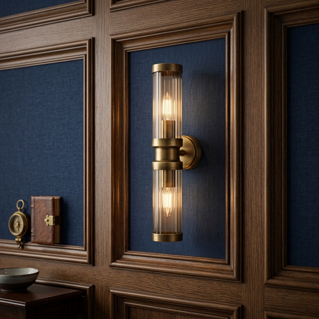 Star Glass Wall Sconce, Antique Bronze