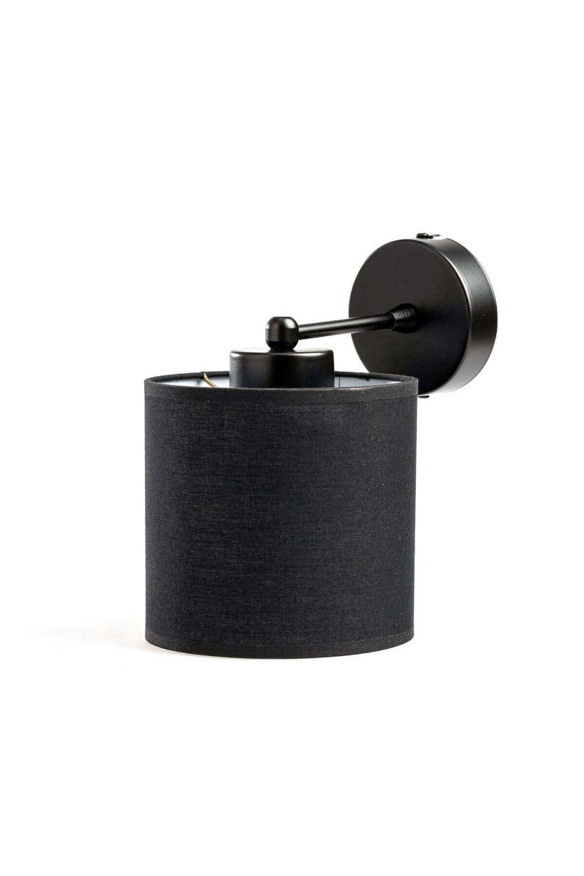Lampshade with Hat Wall Lamp in Black