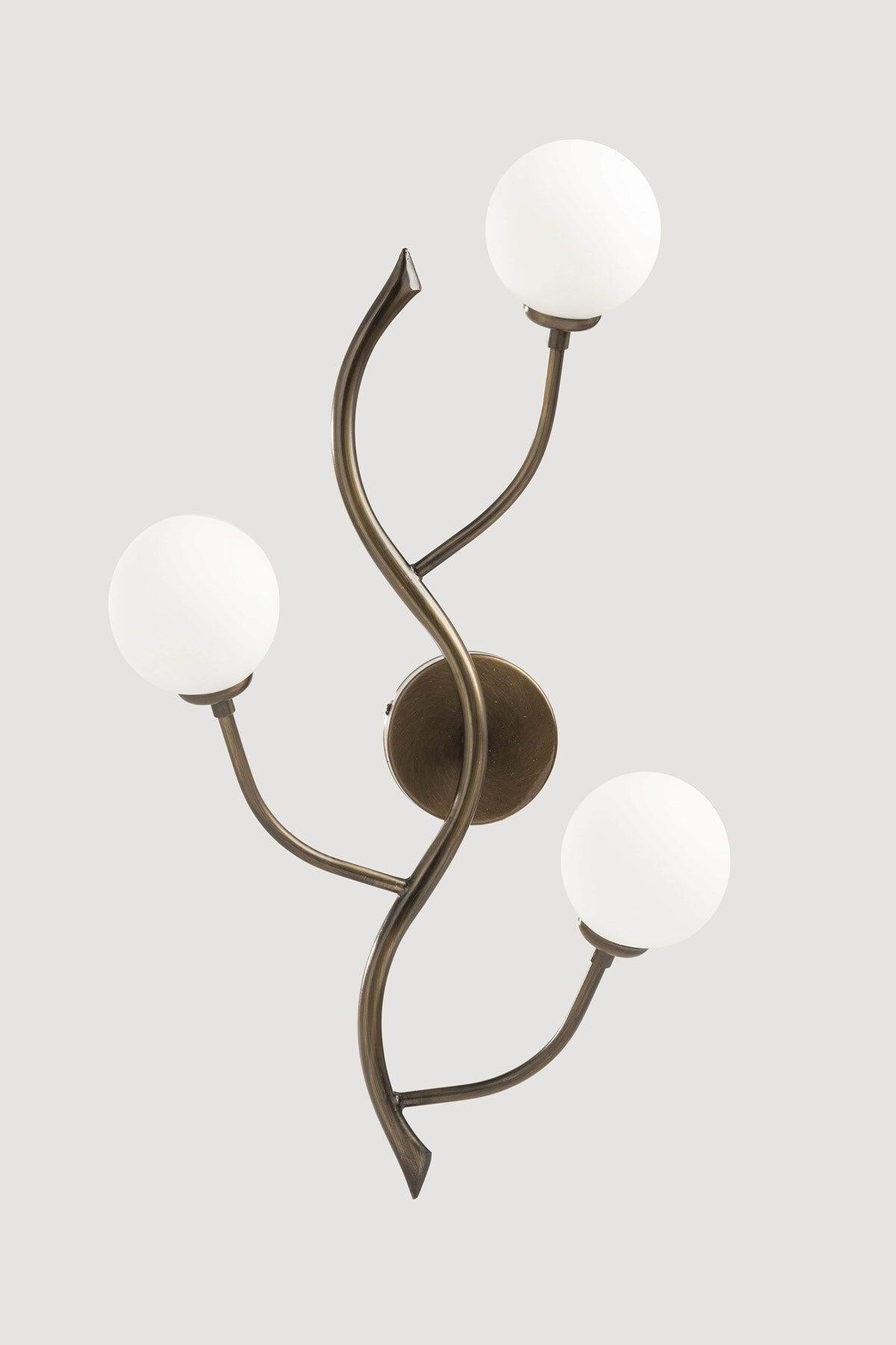 Branch Lamp Wall Fixture, Triple Led Light Sconce, Antique Bronze Metallic Lighting, Nature Inspired Home Decor, Wall Mounted