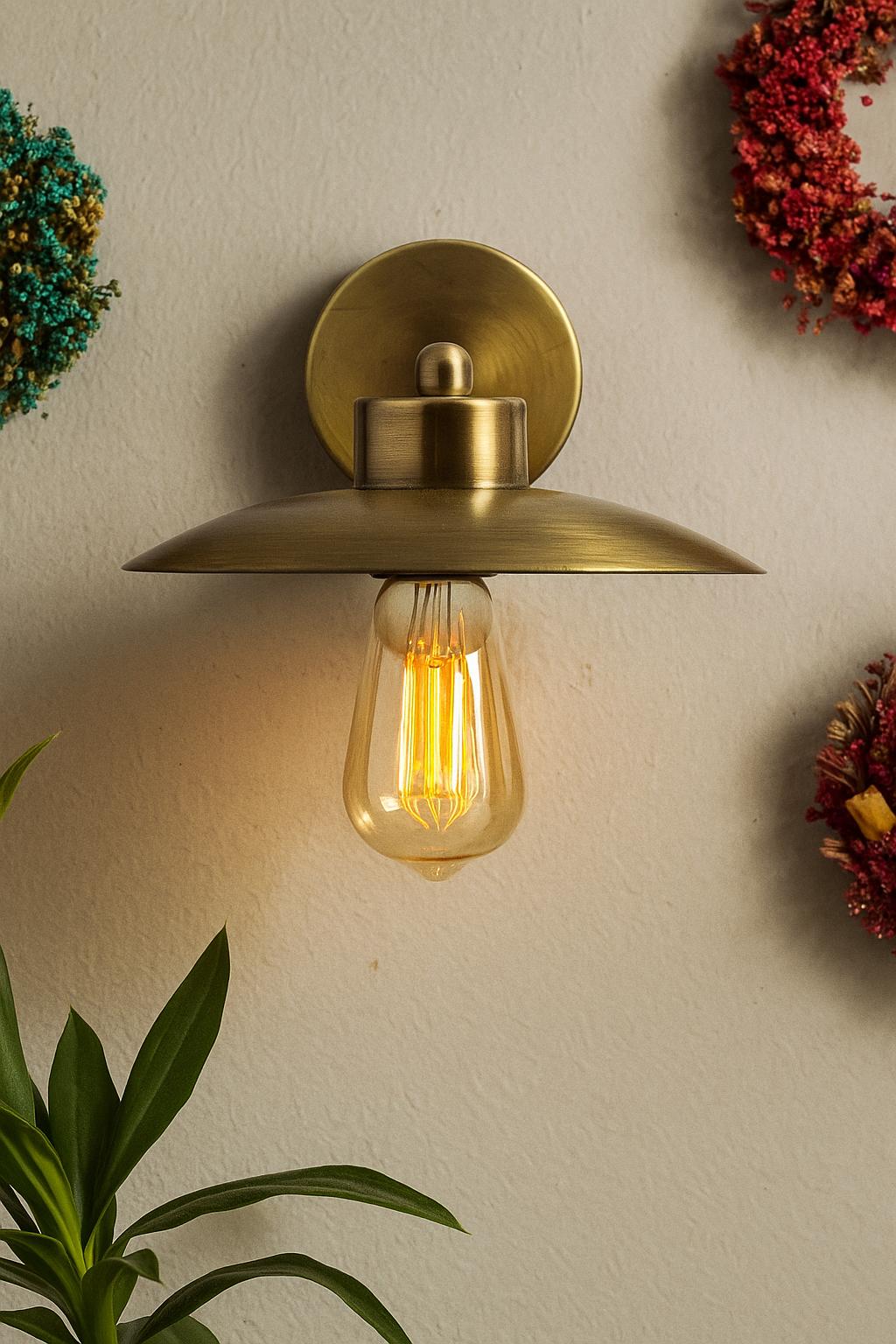 Japanese Wall Lamp Antique Bronze