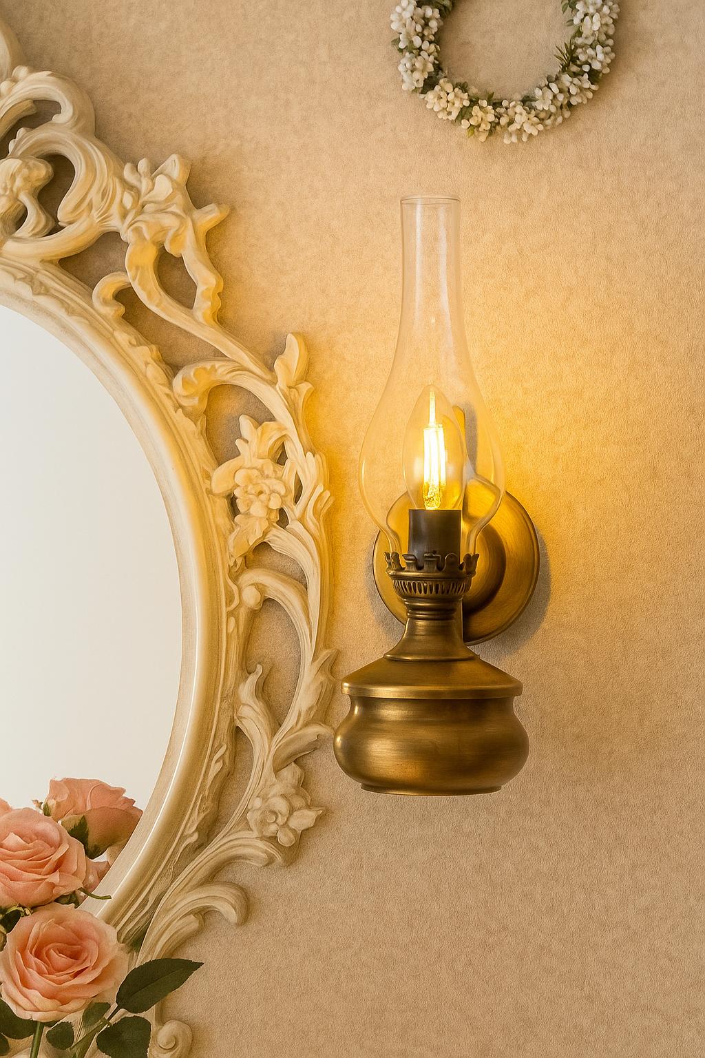 Antique Gas Wall Lamp Set, Two Piece Electric Light Sconce Pair, Living Room, Bath Vanity, Bedroom Sidetable Decor Lamp, Apartment Lighting