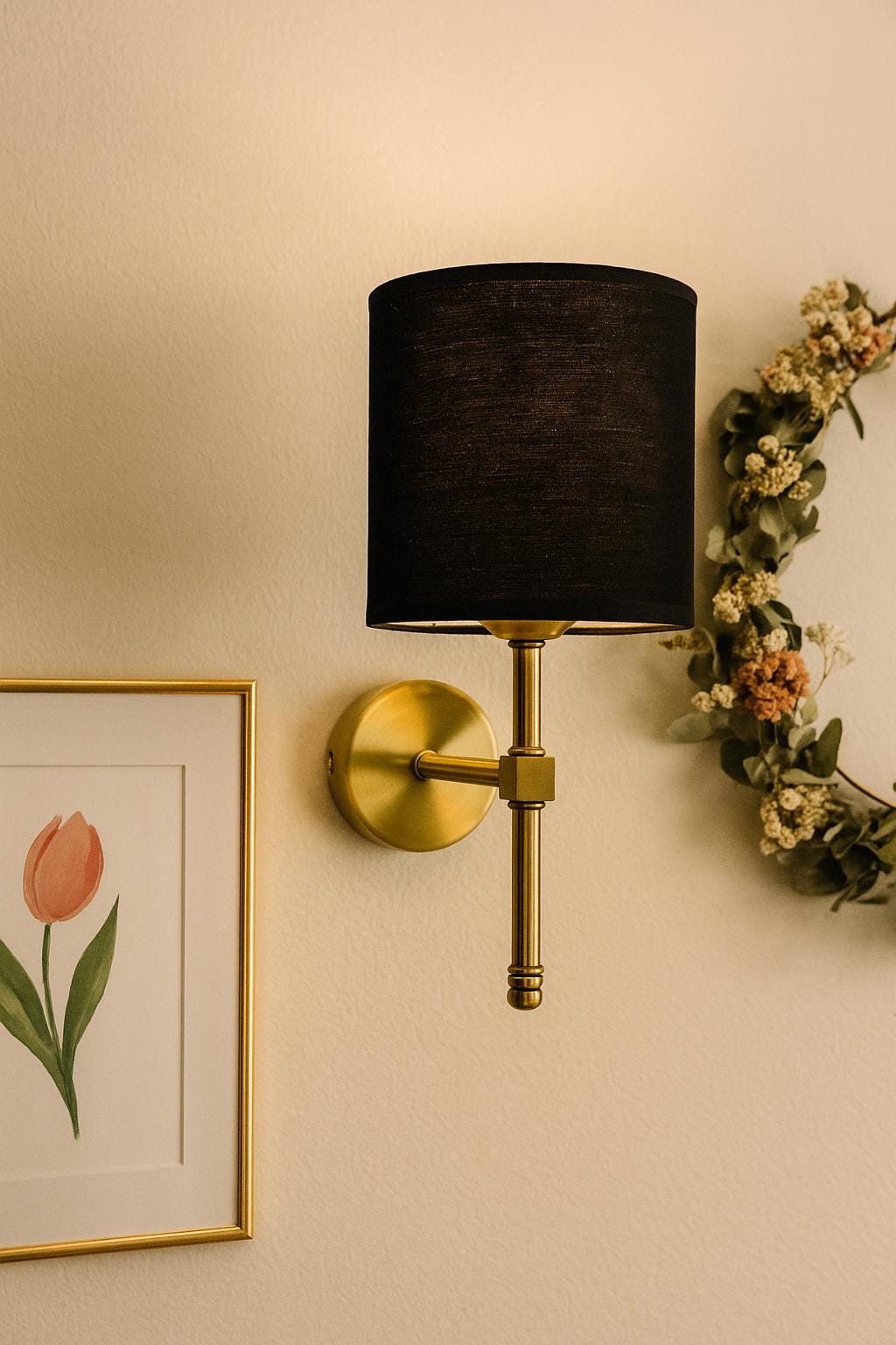 Black Conical Wall Lamp - Paris Style Applique