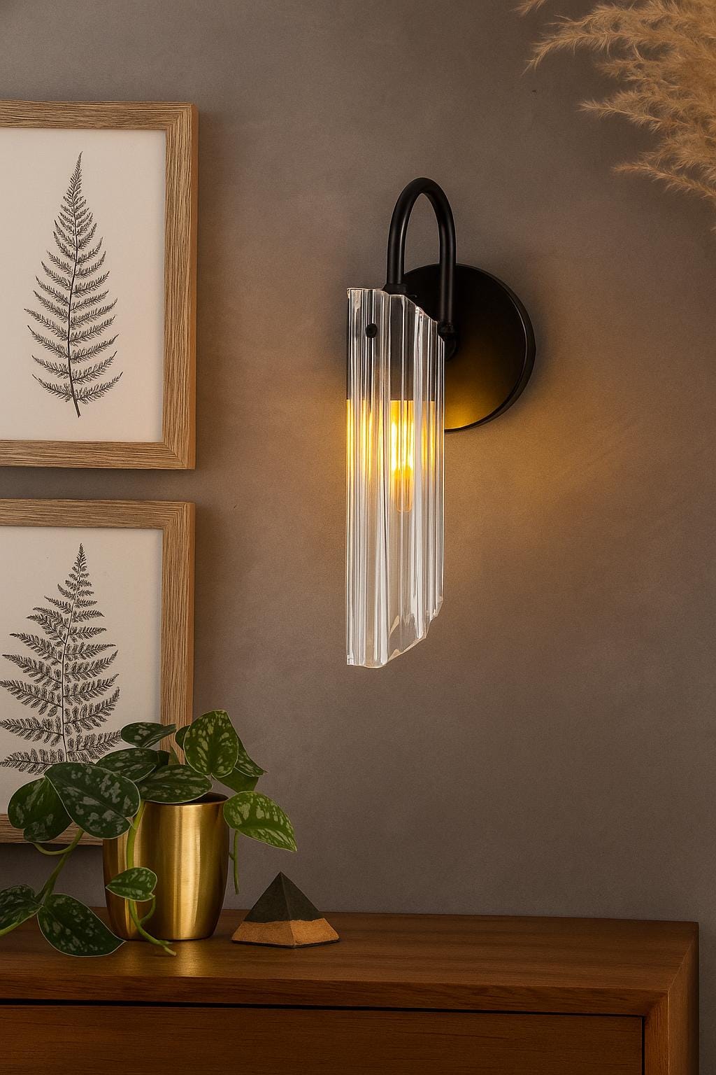 Modern Roman Glass Wall Sconce, Nordic Light Fixture, Bed Side Sconces, High Quality Retro Lighting for Bedroom, Bath, Entry, Living Room