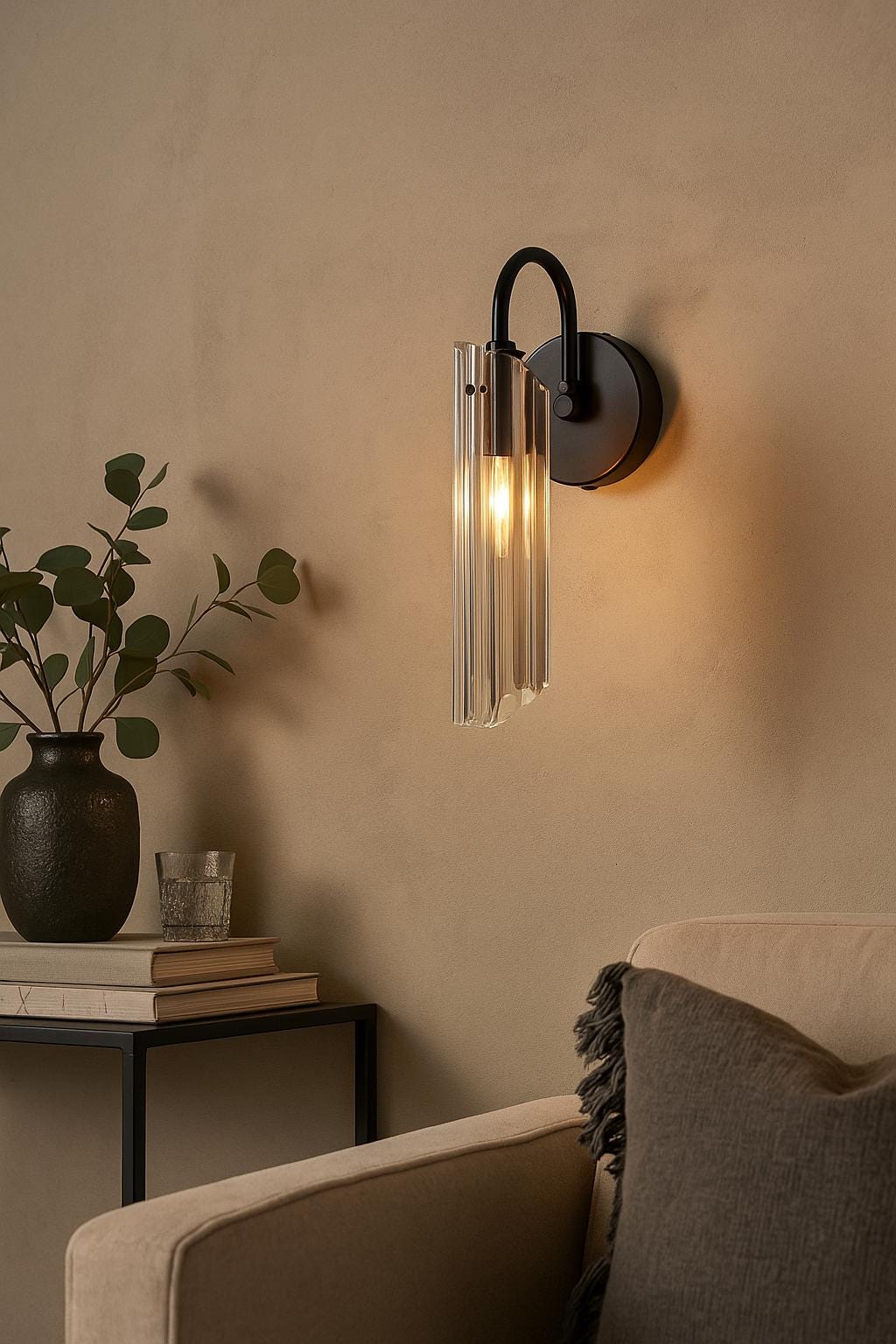 Modern Roman Glass Wall Sconce, Nordic Light Fixture, Bed Side Sconces, High Quality Retro Lighting for Bedroom, Bath, Entry, Living Room