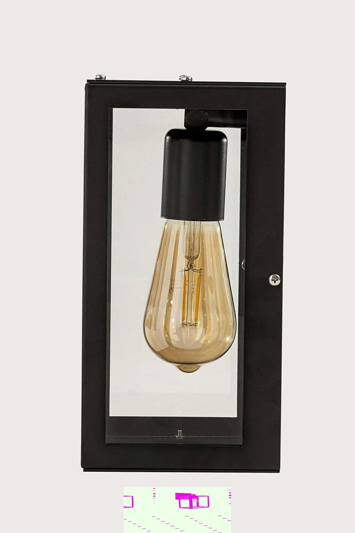 SIENA - Black Vanity Light, Wall Mounted Bath Sconce, No Cord, Interior Wall Lights