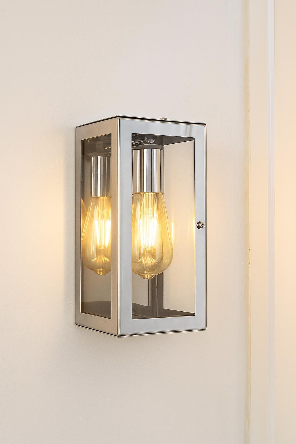 SIENA - Chrome Vanity Light, Wall Mounted Bath Sconce, No Cord, Interior Wall Lights