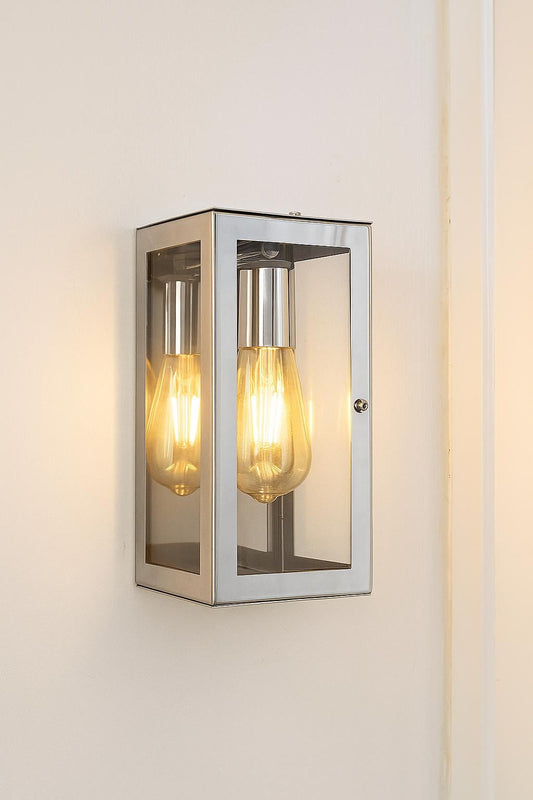 SIENA - Chrome Vanity Light, Wall Mounted Bath Sconce, No Cord, Interior Wall Lights
