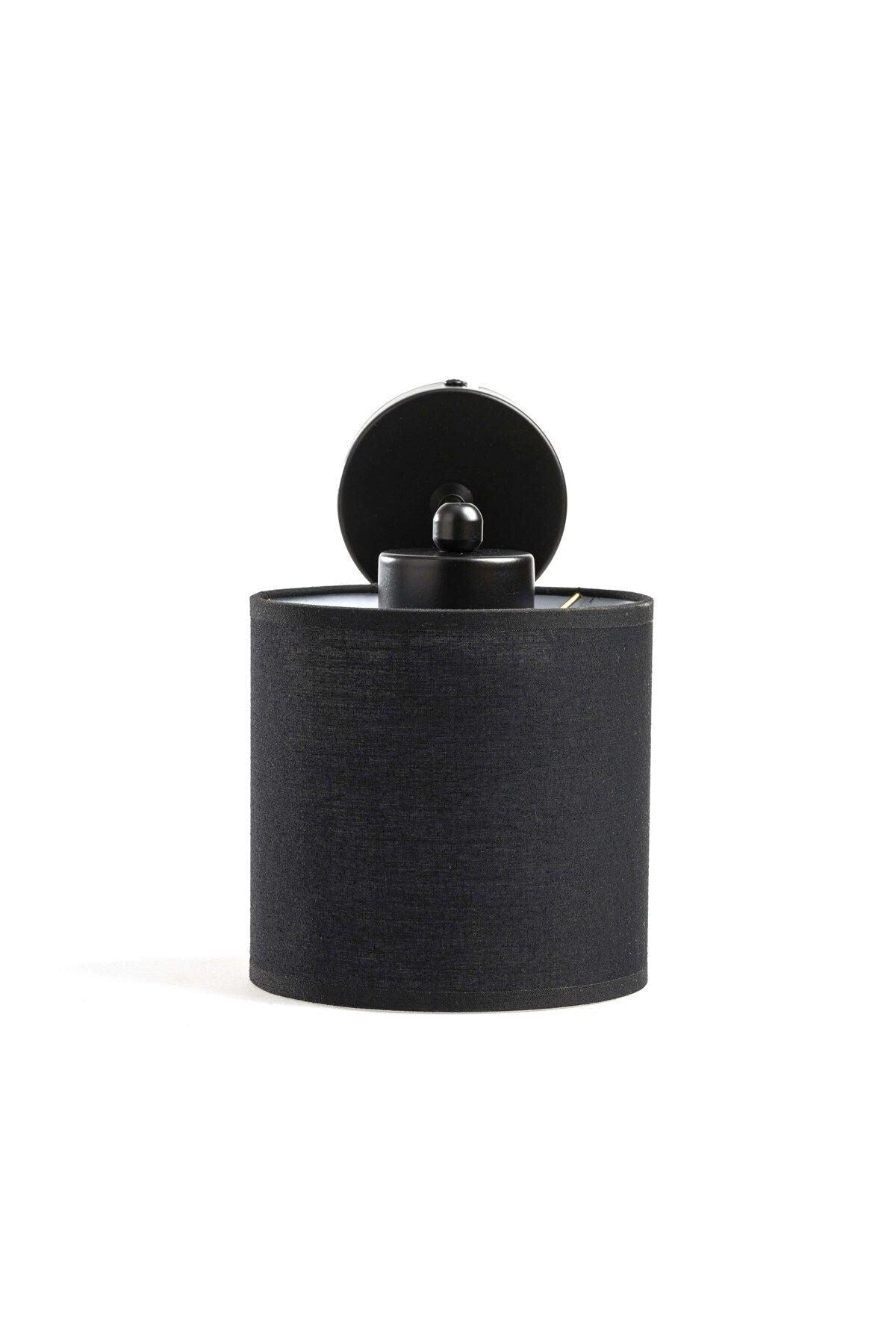 Lampshade with Hat Wall Lamp in Black