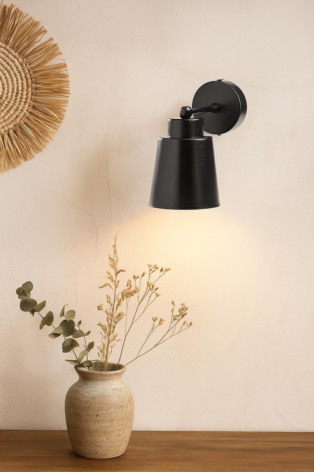 2 Piece Wall Mounted Lamps Black & Aging, Simple Sconce Pair for Bedroom, Living Room, Bath Vanity, Modern Apartment Decor Lighting
