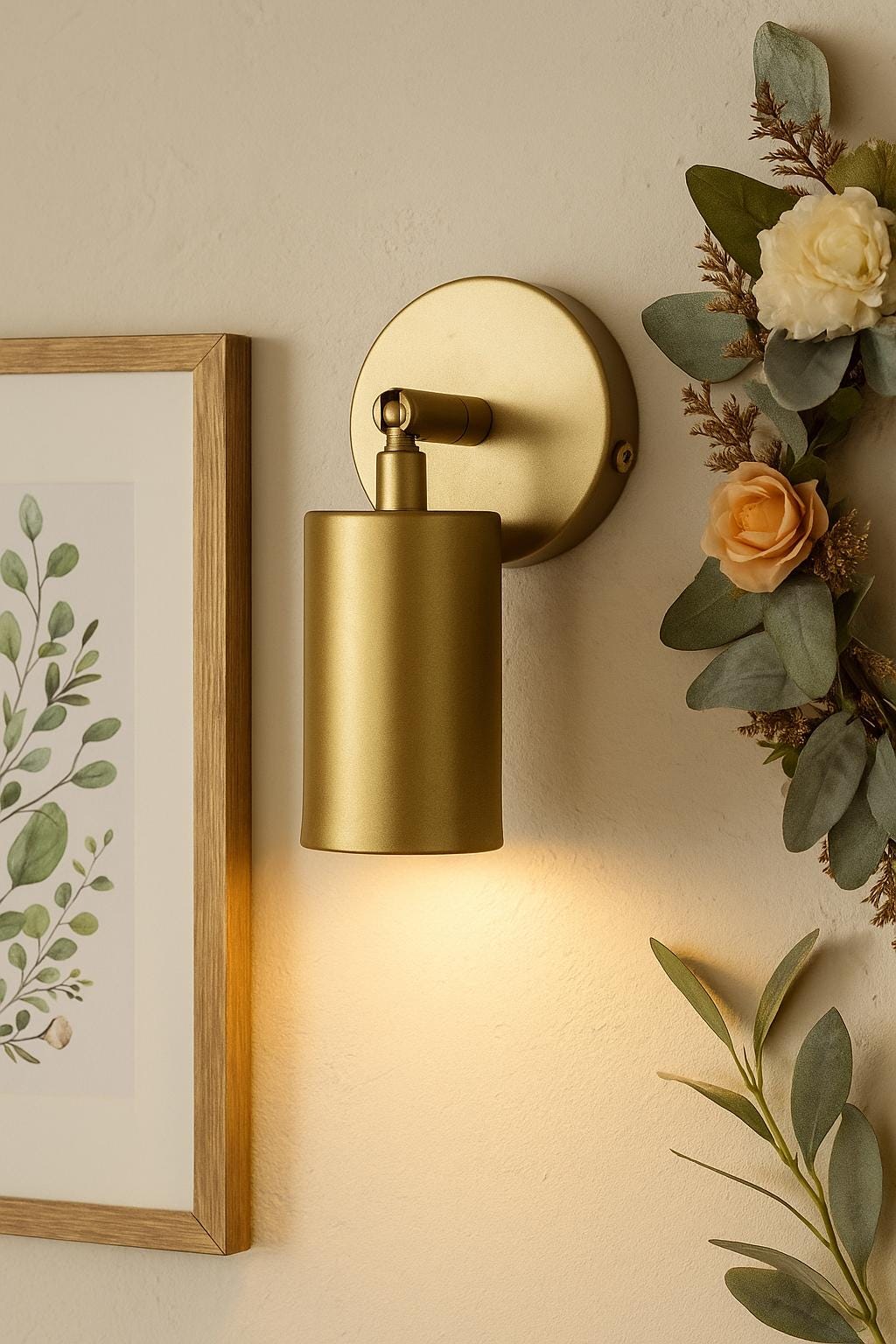 Handmade Yellow Metal Wall Sconce - Modern Spot Lighting