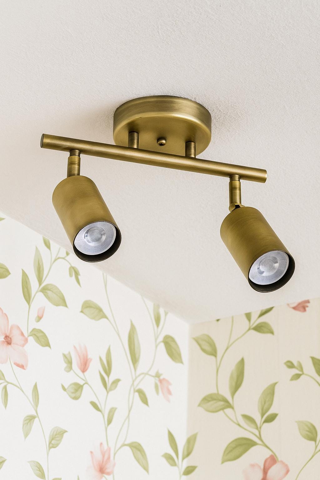 2 Spotlight GU10 Bulb Included Eslitme Wall Sconce Bronze Aging