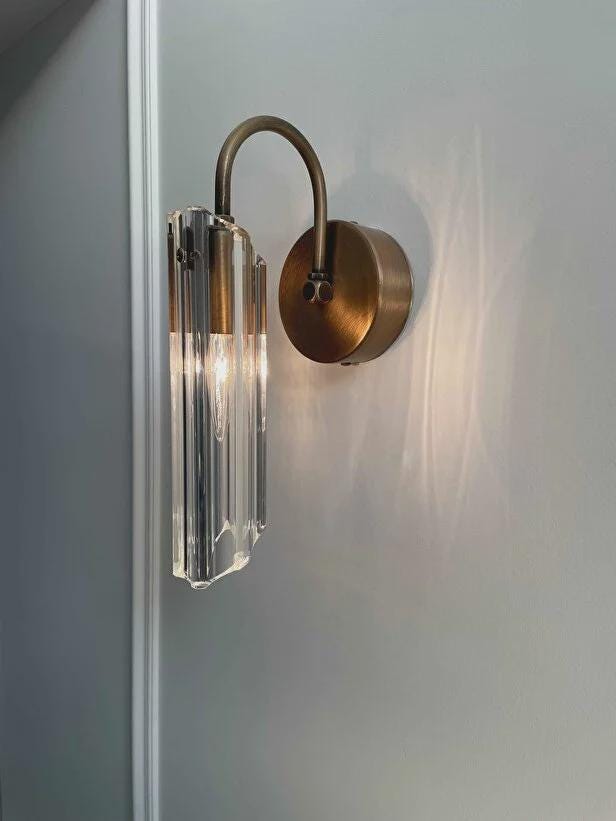 Bronze Roman Glass Wall Sconce, Nordic Light Fixture, Bed Side Sconces, High Quality Retro Lighting for Bedroom, Bath, Entry, Living Room