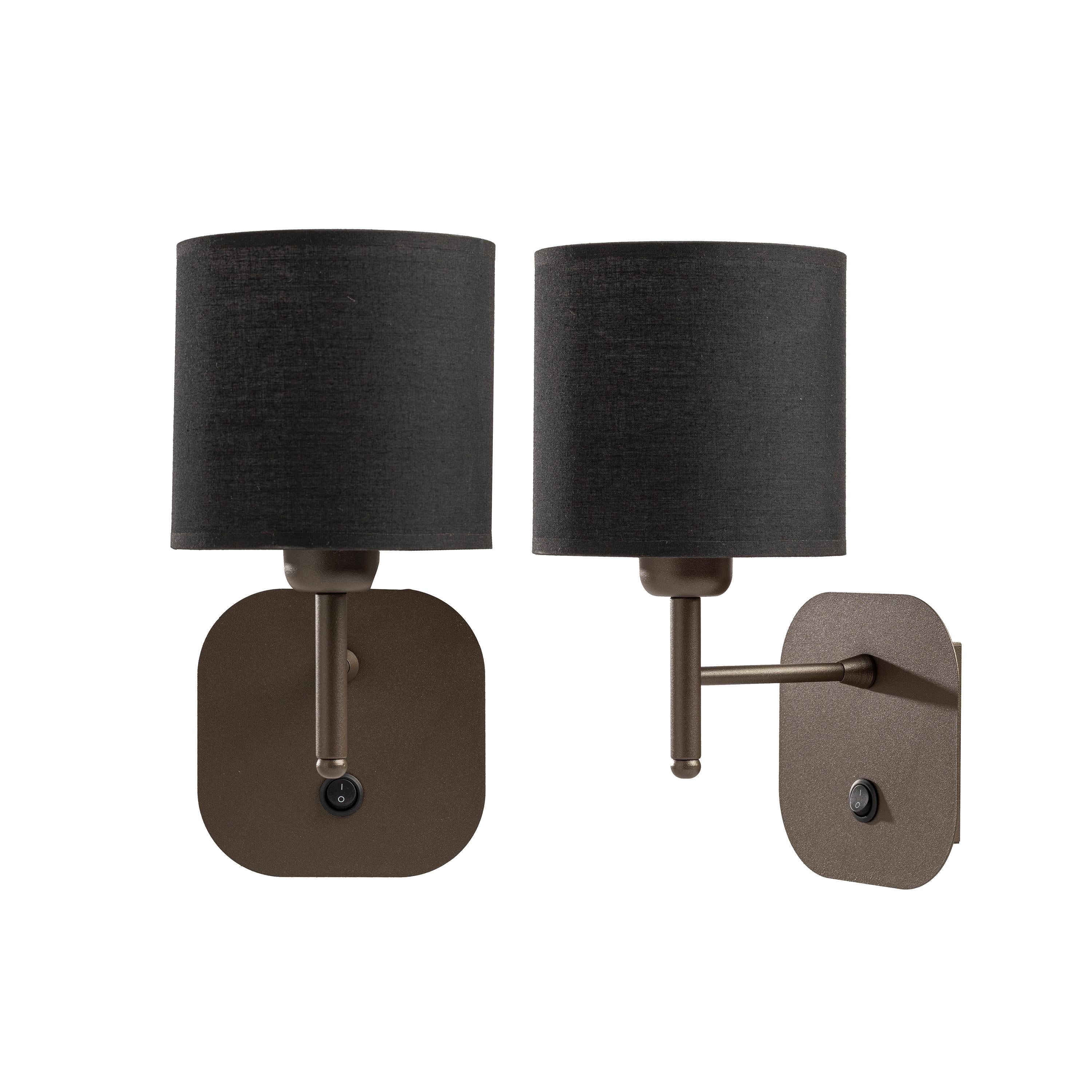 Sapphire Black Sconce Set of 2, Wall Lamp Pair with Shade, Living Room Light Fixtures, Modern Bedroom Bath Vanity Farmhouse Decor Lighting