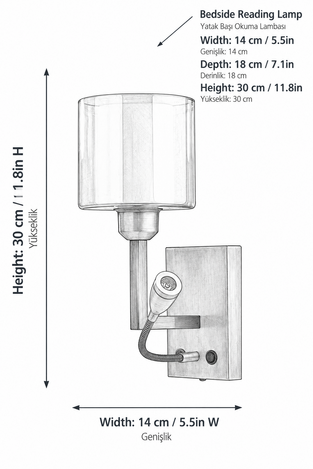 Bedside Reading Lamp Wall Lamp